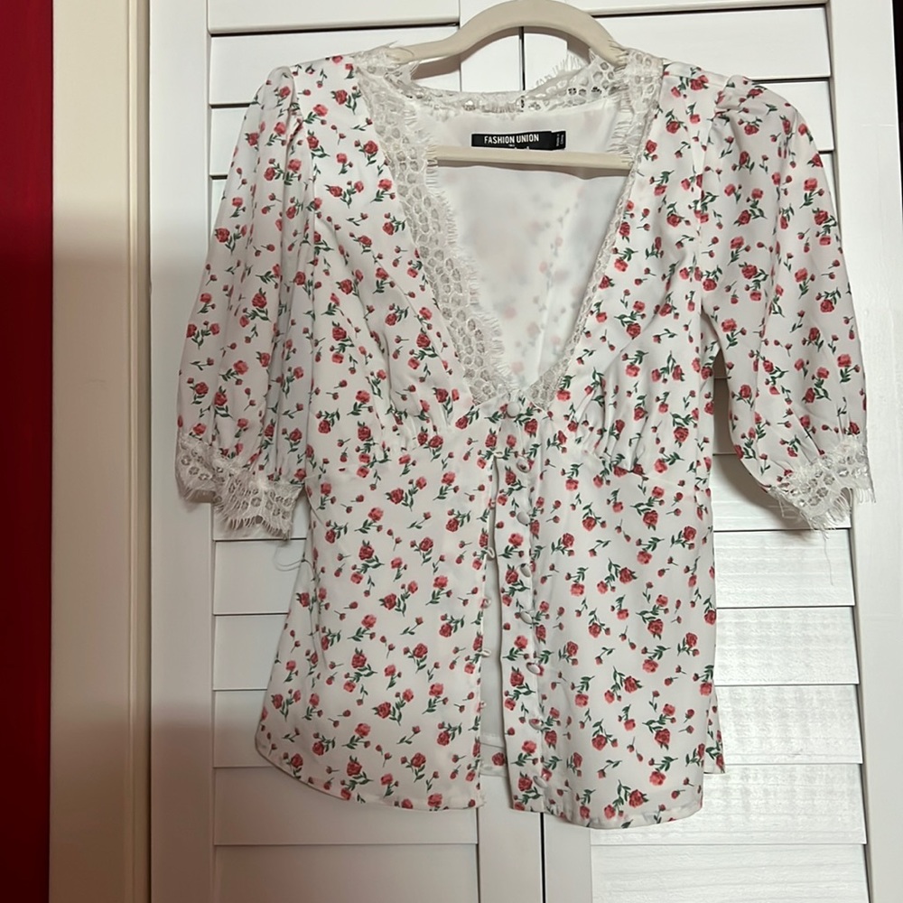 Floral Button Down Top